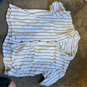 Striped Button-Up Blouse